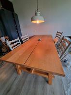 Stevige grote houten eettafel Mockelby 235x100x70 cm, Huis en Inrichting, Tafels | Eettafels, Ophalen, 200 cm of meer, 50 tot 100 cm