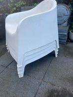 4 witte IKEA buiten stoelen / kuipstoelen, Huis en Inrichting, Ophalen, Gebruikt, Wit