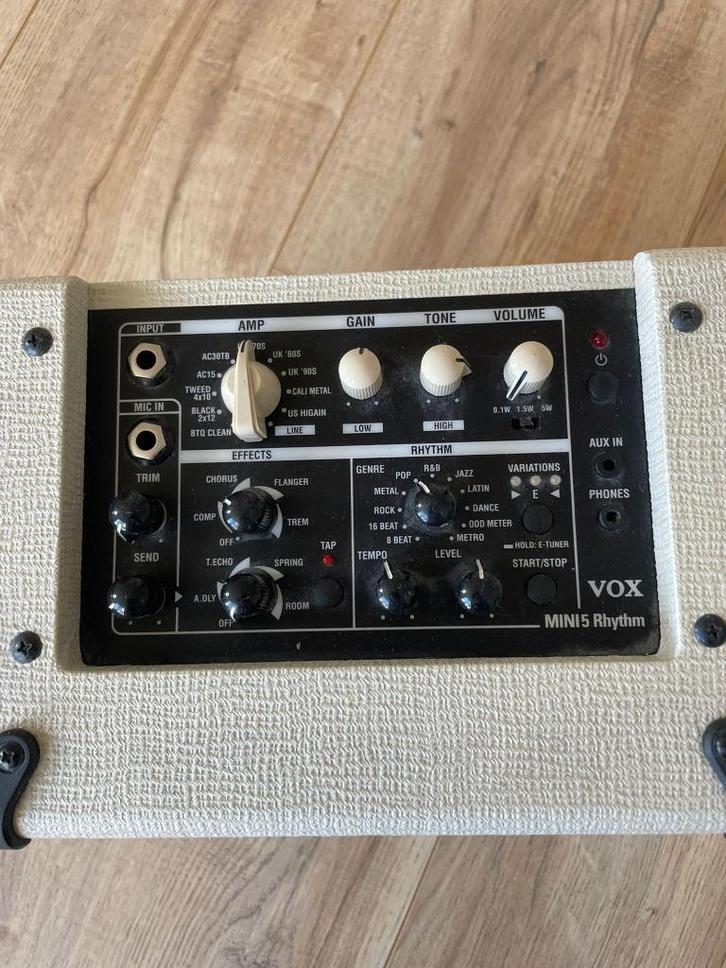 Vox Mini 5 Rythm Amplifier, Muziek en Instrumenten, Versterkers | Bas en Gitaar, Zo goed als nieuw, Gitaar, Minder dan 50 watt