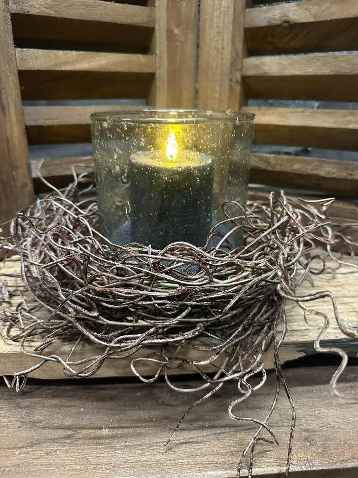 windlicht / bubbelglas, Huis en Inrichting, Woonaccessoires | Kandelaars en Kaarsen, Nieuw, Kandelaar, Minder dan 25 cm, Overige materialen