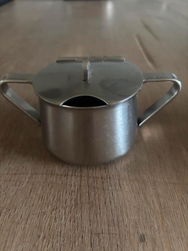 Alessi Suikerpotten RVS, Huis en Inrichting, Keuken | Bestek, Zo goed als nieuw, Los bestek, Rvs of Chroom, Vaatwasserbestendig