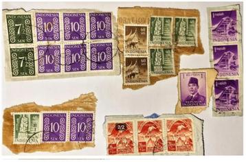 oude Postzegels Indonesië beschikbaar voor biedingen