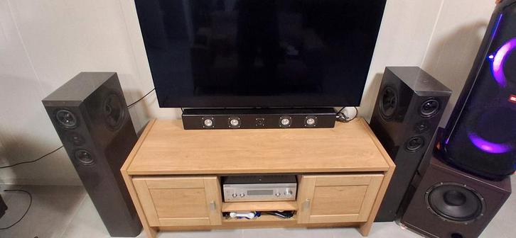 Zelfbouw Speakerset met Sony Versterker, Audio, Tv en Foto, Luidsprekers, Gebruikt, Complete surroundset, 120 watt of meer, Sony