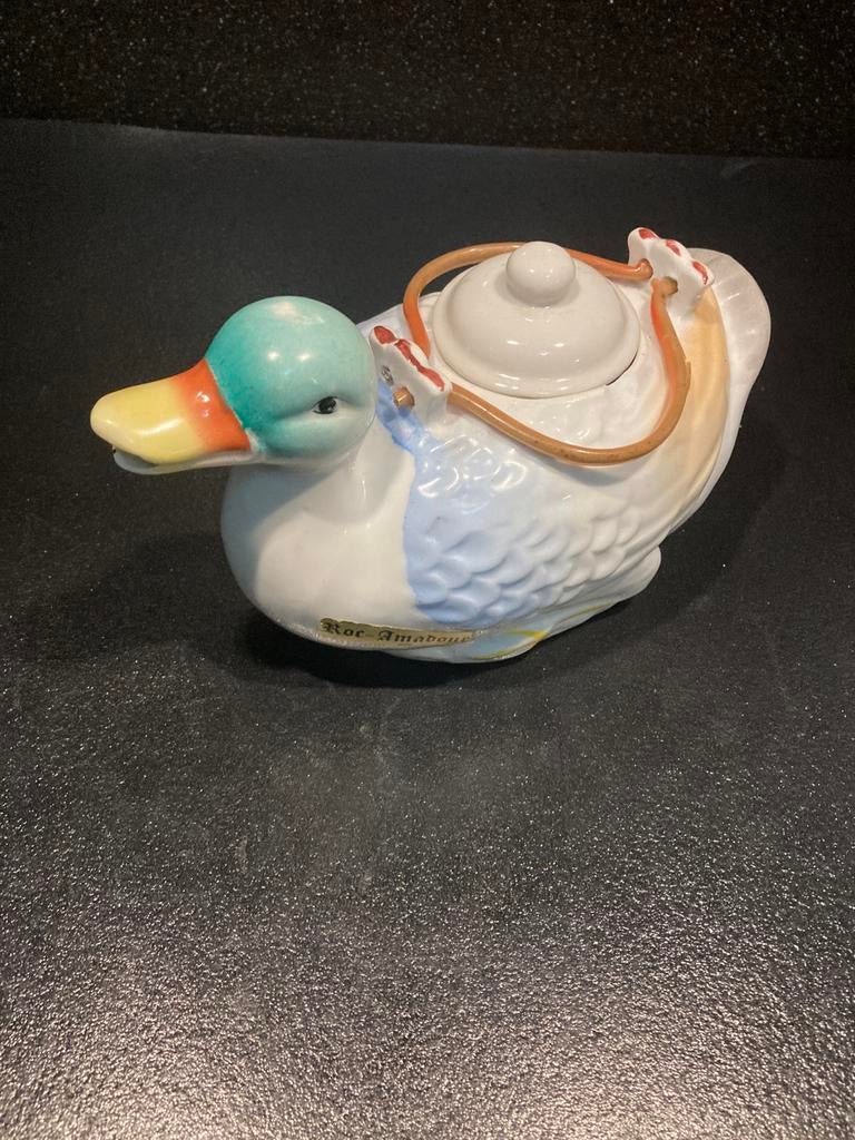 Vintage porseleinen eenden theepot Roc Amadour, Verzenden