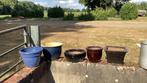 5 geglazuurde bloempotten, een koop, Tuin en Terras, Bloembakken en Plantenbakken, Ophalen, Gebruikt, Steen, Tuin