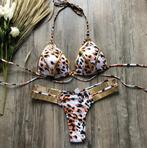 Luipaard gouden push up string bikini dames vrouwen sexy, Kleding | Dames, Verzenden, Nieuw, Bikini