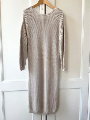 Les Favorites lange gebreide jurk beige, maat S - NP 159,95 beschikbaar voor biedingen
