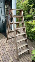 Massief eikenhouten zware trap, Ophalen, Trap, Zo goed als nieuw, Opvouwbaar of Inschuifbaar