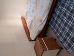 Retro bed met nachtkastje, jaren 60, Ophalen, Zo goed als nieuw, Tweepersoons, Retro vintage