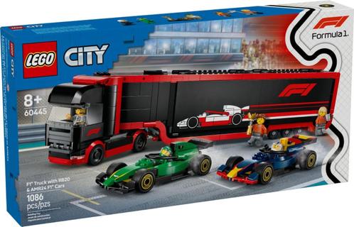 Lego City set 60445 F1 Truck with RB20 & AMR24 F1 Cars, Kinderen en Baby's, Speelgoed | Duplo en Lego, Nieuw, Lego, Complete set