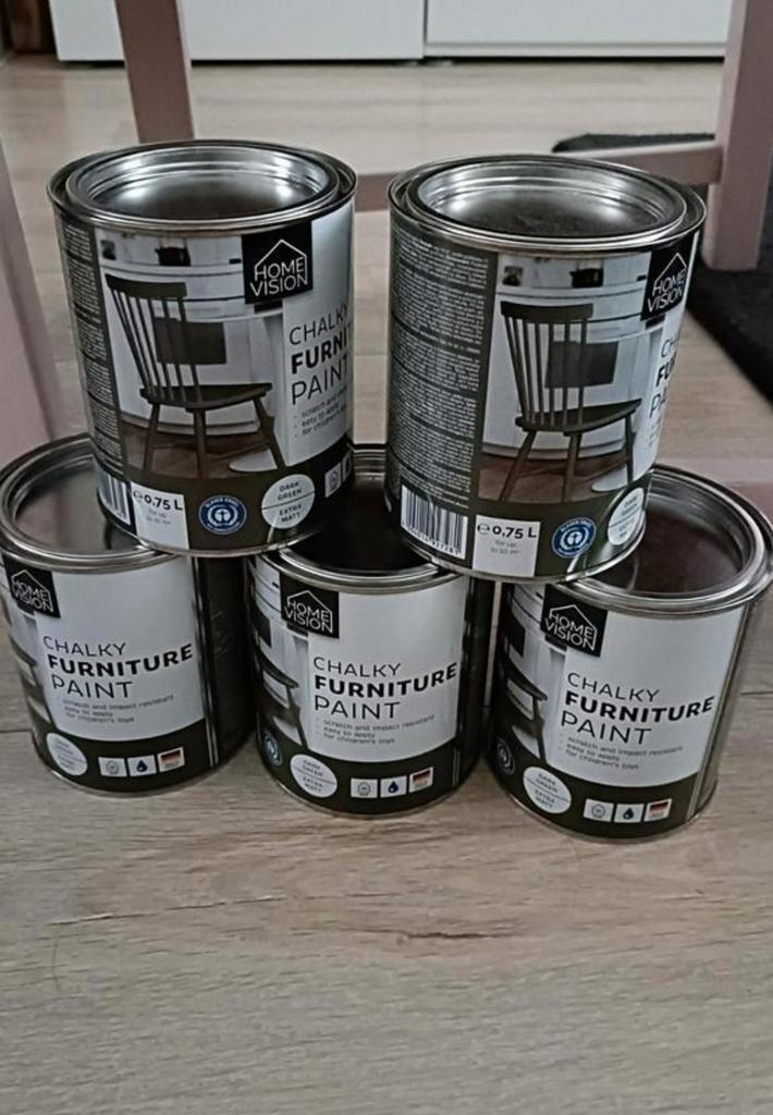 Homevision chalk paint, Doe-het-zelf en Verbouw, Verf, Beits en Lak, Zo goed als nieuw, Verf, Minder dan 5 liter, Groen, Ophalen of Verzenden