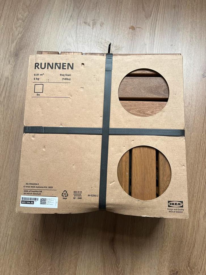 GRATIS IKEA Runnen Bruin - Terrastegels, Tuin en Terras, Terrasdelen en Vlonders, Nieuw, Kunststof, Ophalen of Verzenden