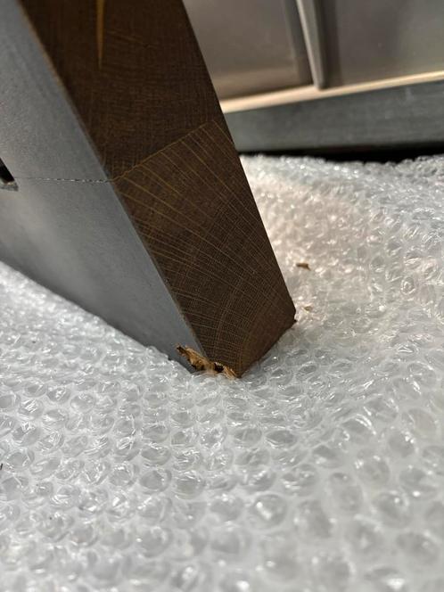 los massief eiken tafelblad Table Du Sud beschadigd, Huis en Inrichting, Tafels | Eettafels, Gebruikt, 50 tot 100 cm, 200 cm of meer