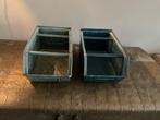 Stoere industriele metalen opberg bakken, Minder dan 50 cm, Minder dan 50 cm, Ophalen of Verzenden, Zo goed als nieuw
