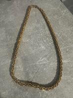 goldplated herenschakelketting koningsketting, Sieraden, Tassen en Uiterlijk, Kettingen, Ophalen of Verzenden, Zo goed als nieuw