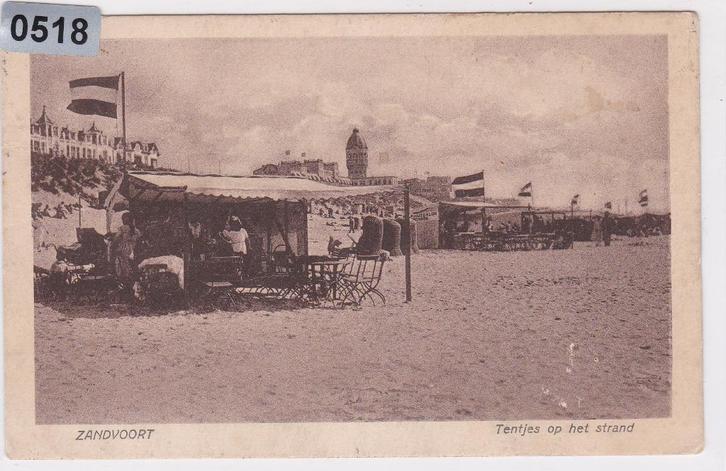 150518 Tentjes op het strand Zandvoort gelopen kaart 1923, Verzamelen, Ansichtkaarten | Nederland, Gelopen, Noord-Holland, 1920 tot 1940