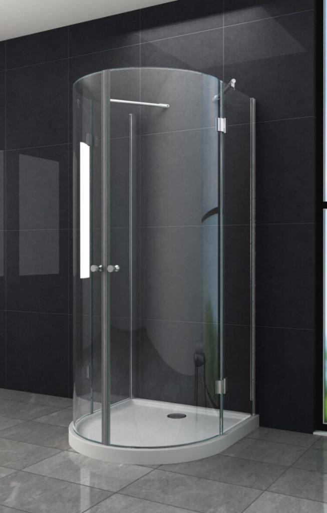 Glazen douche panelen, Doe-het-zelf en Verbouw, Sanitair, Nieuw, Douche, Chroom, Glas, Ophalen
