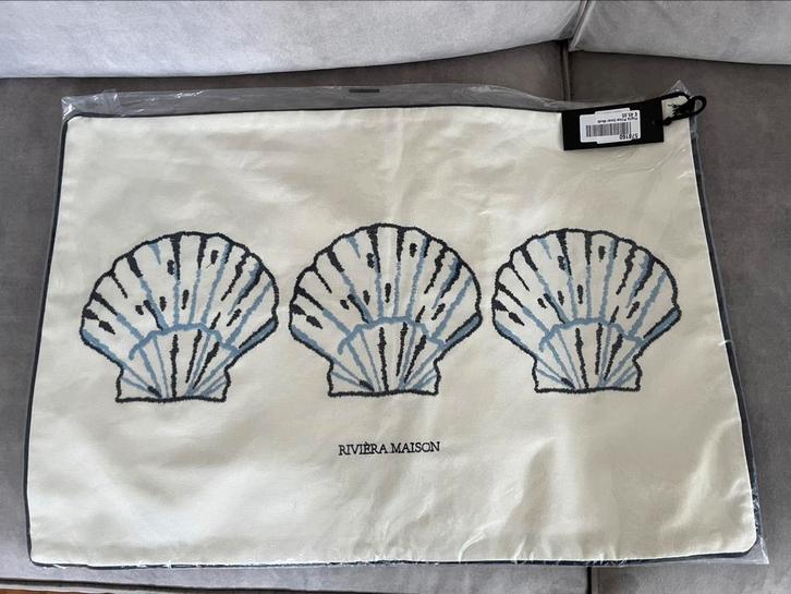 Riviera maison kussenhoes schelpen collectie 2025, Huis en Inrichting, Woonaccessoires | Kussens, Nieuw, Blauw, Rechthoekig, Verzenden