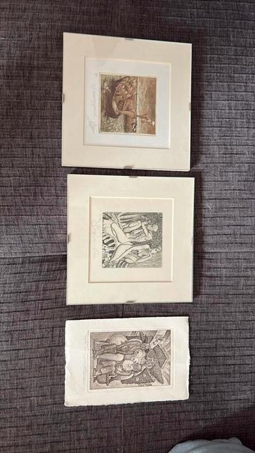 Geerth van der Zee ex libris 3x beschikbaar voor biedingen