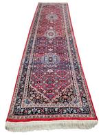 Handmade Persian wool Bidjar carpet runner red 87x302cm, Persian Perzisch vintage oosters hype, Crème, 200 cm of meer, Zo goed als nieuw