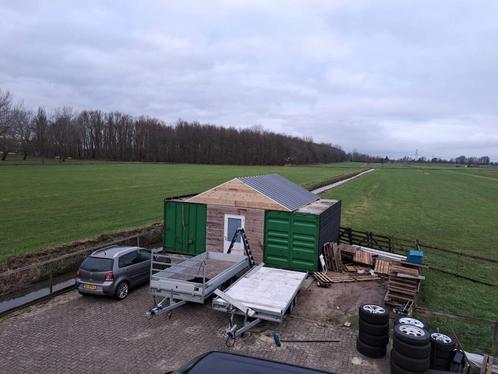 Dak voor tussen 2 containers of schuur dak, Tuin en Terras, Tuinhuizen, Zo goed als nieuw, Hout, Ophalen