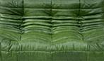 Togo 3-seater in green leather by M.Ducaroy for Ligne Roset., Huis en Inrichting, Banken | Sofa's en Chaises Longues, 100 tot 125 cm
