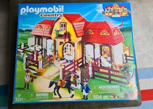 Grote Playmobil paardenmanege 5221, Kinderen en Baby's, Speelgoed | Playmobil, Zo goed als nieuw, Complete set, Ophalen of Verzenden
