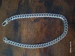 Vitaly schakelketting 55cm lang 11 mm breed, Ophalen of Verzenden, Zo goed als nieuw, Zilver, Overige materialen