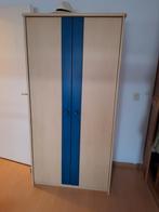 Mooie grenen kast met blauwe accenten. Gaaf!, Huis en Inrichting, Ophalen of Verzenden, Zo goed als nieuw, 25 tot 50 cm, 50 tot 100 cm