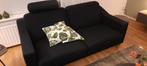 Leoluxe bank zwart met 1 hoofdsteun, Huis en Inrichting, Ophalen, Gebruikt, 150 tot 200 cm, Tweepersoons
