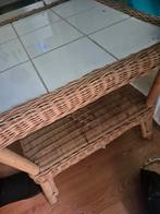 Rotan Salon/Bijzettafel met Tegels, Ophalen