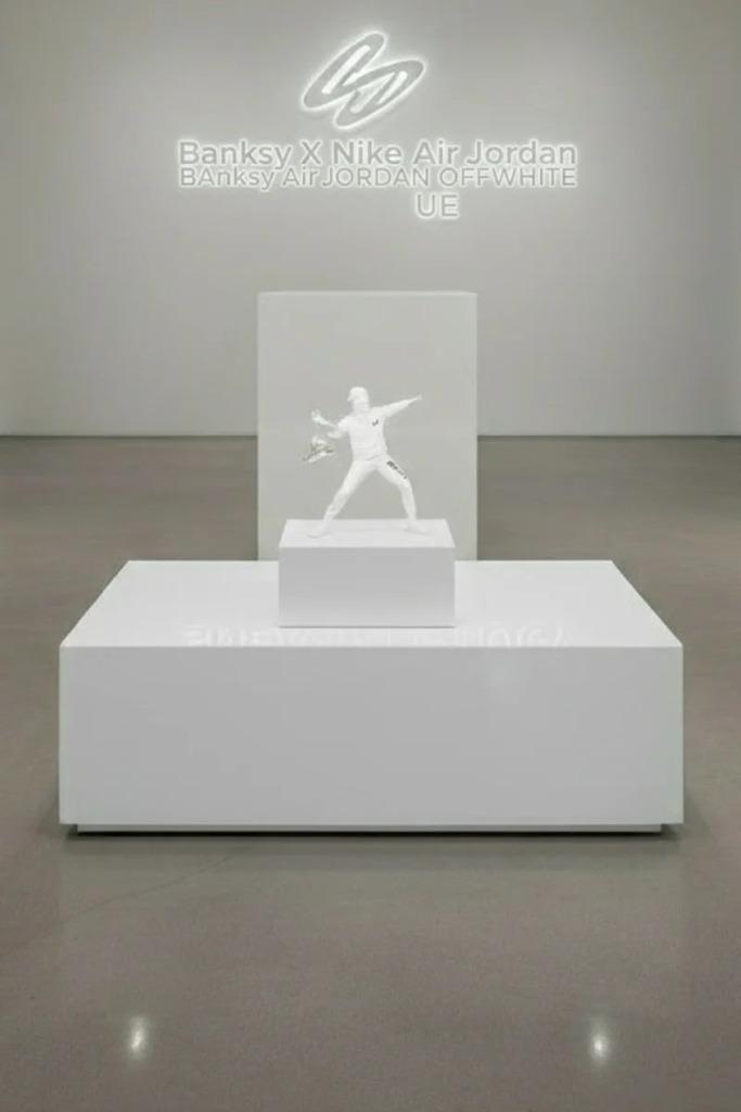 SKE Banksy X Nike Air Jordan OFFWHITE, Antiek en Kunst, Kunst | Designobjecten, Ophalen of Verzenden