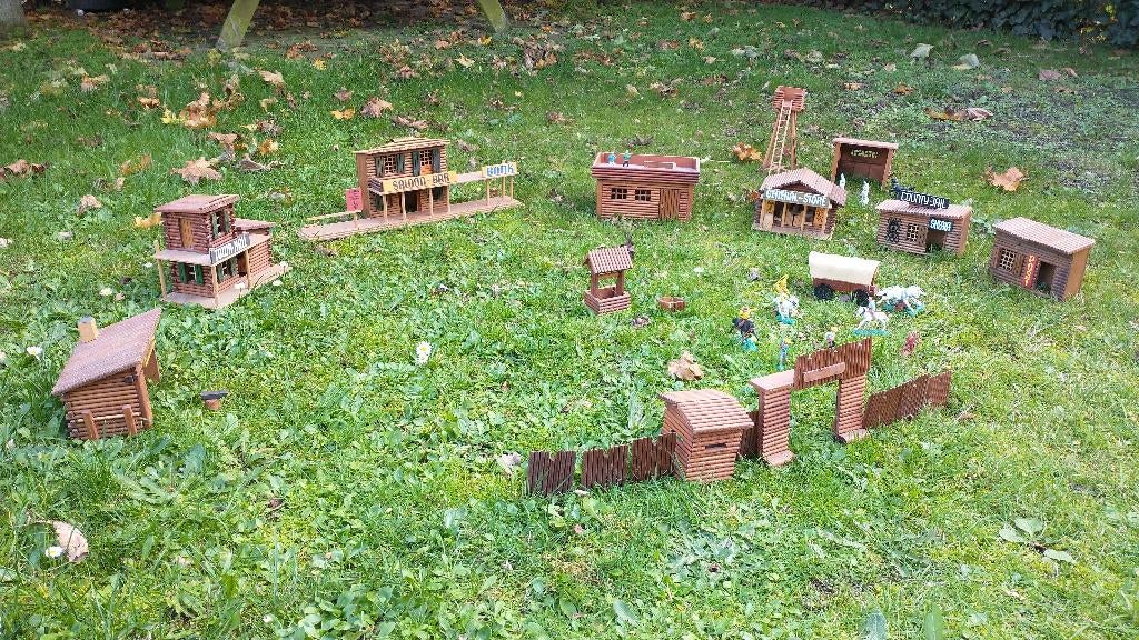 Houten Westernhuisjes uit de jaren 70 – van Oehme & Sohne, Ophalen of Verzenden, Gebruikt