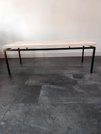 Travertine 70s Pastoe Salontafel, Huis en Inrichting, Tafels | Salontafels, 100 tot 150 cm, Minder dan 50 cm, Rechthoekig, 50 tot 100 cm