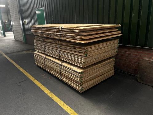 Gebruikte underlayment platen 18mm – 122x244 cm – partij 63, Doe-het-zelf en Verbouw, Platen en Panelen, Gebruikt, Minder dan 20 mm