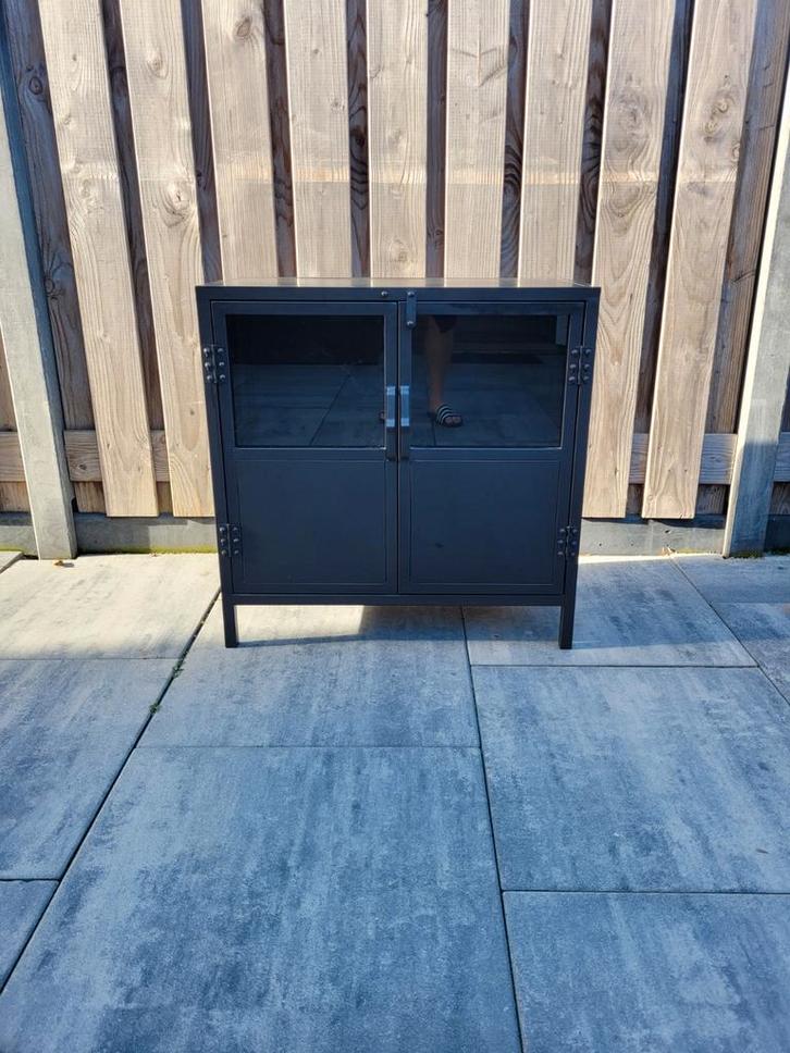 Industrieel Dressoir Zwart Metaal - Pronto Wonen, Huis en Inrichting, Kasten | Dressoirs, Zo goed als nieuw, 50 tot 100 cm, 25 tot 50 cm