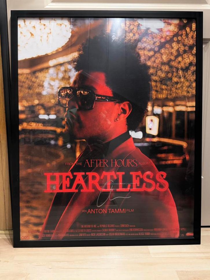 The Weeknd / Abel After Hours Cinema Poster Gesigneerd, Verzamelen, Posters, Gebruikt, Muziek, Deurposter of groter, Rechthoekig Staand