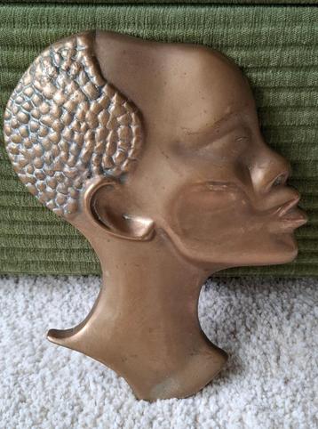 Wanddecoratie Afrikaanse vrouw in Hagenauer stijl - brons beschikbaar voor biedingen