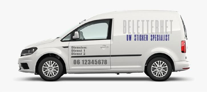 Auto, Busje, Bestelwagen, Beletteren, Auto reclame op maat!, Hobby en Vrije tijd, Stickers en Plaatjes, Nieuw, Sticker, Ophalen of Verzenden