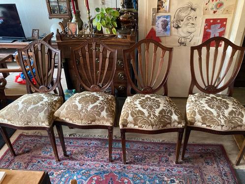 Vier gave antieke Hollandse korenaar stoelen !, Antiek en Kunst, Antiek | Meubels | Stoelen en Banken, Ophalen of Verzenden