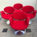 4 Artifort Little Tulip tulp design stoel rood vintage, Ophalen, Gebruikt, Nvt, Nvt