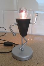 Grappig vintage design lamp mannetje, Ophalen of Verzenden, Gebruikt, Metaal, Minder dan 50 cm