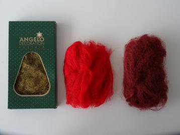 Goudkleurig, rood en bordeauxrood engelenhaar (nieuw) beschikbaar voor biedingen