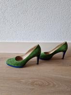 Carmens Padova groen en blauwe pumps maat 38, Ophalen of Verzenden, Zo goed als nieuw, Groen