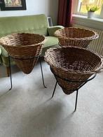 3 puntmanden Rohé Noorwolde, verkoopmanden, wasmand, Huis en Inrichting, Woonaccessoires | Schalen en Manden, Ophalen, Gebruikt