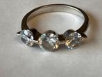 Zilveren ring Finse Kristal., Gebruikt, Verzenden, 17 tot 18, Dame