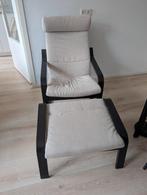 Lounge chair + ottoman, Ophalen, Eenpersoons, Minder dan 75 cm, Hout