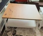 Wit en licht bruin salontafel 90x90cm HEMNES Ikea, Huis en Inrichting, Tafels | Salontafels, Ophalen, Gebruikt, 50 tot 100 cm