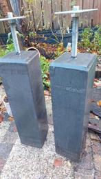 1stuks Betonnen Poeren met Verzinkte Plaat - 15x15x60cm, Tuin en Terras, Ophalen of Verzenden