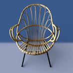 Rohé Noordwolde vintage spijlstoeltjes, Ophalen, Gebruikt, Twee, Bruin